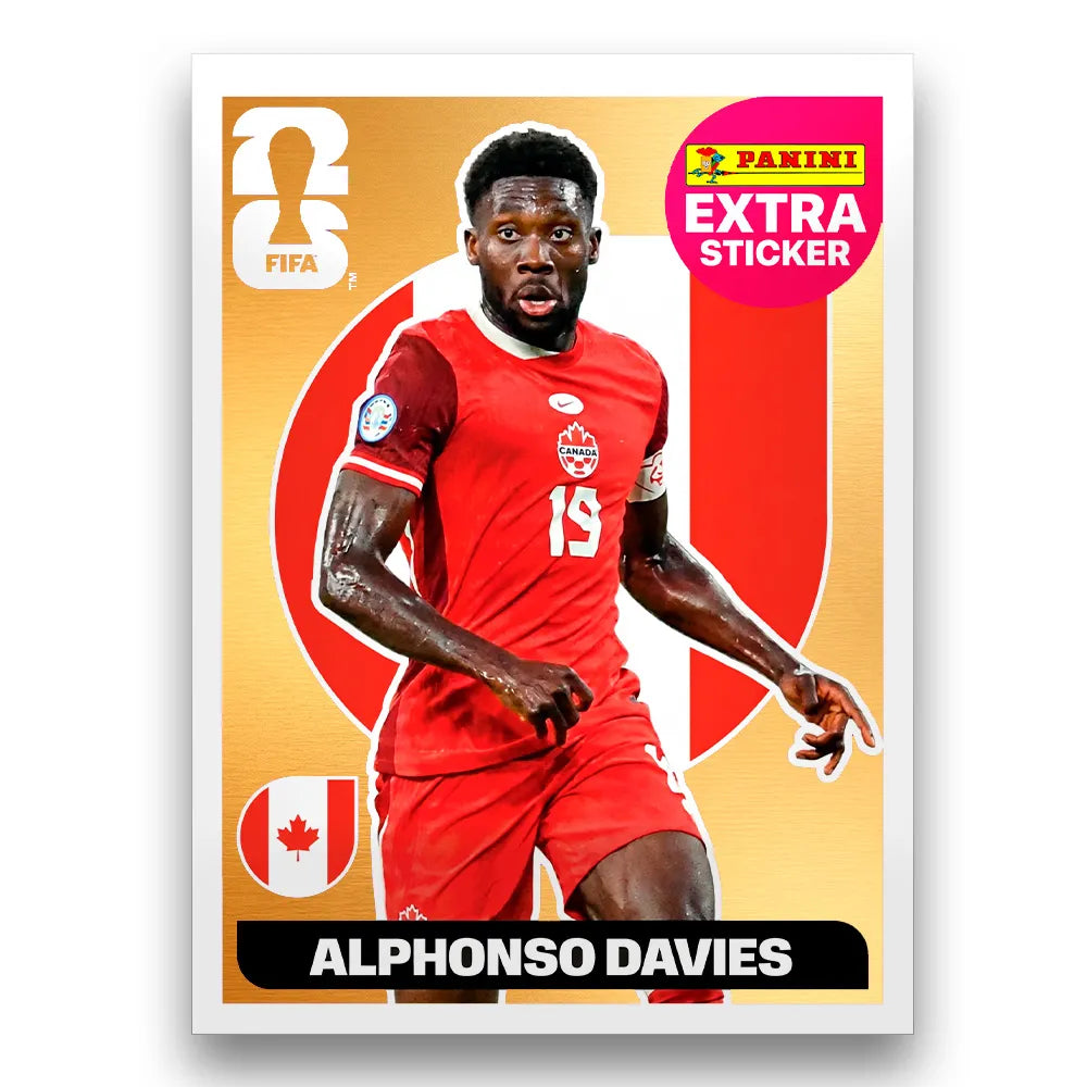 Figurinha Alphonso Davies Extra Sticker Legend FIFA World Cup 2026™