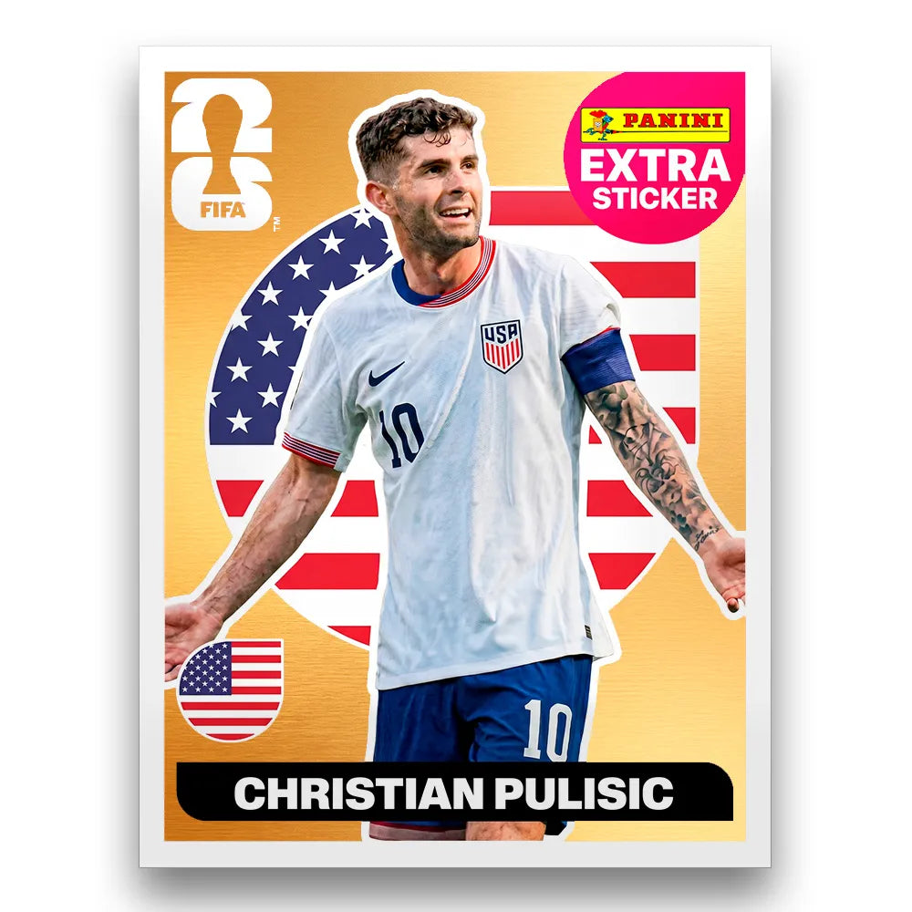 Figurinha Christian Pulisic Extra Sticker Legend FIFA World Cup 2026™