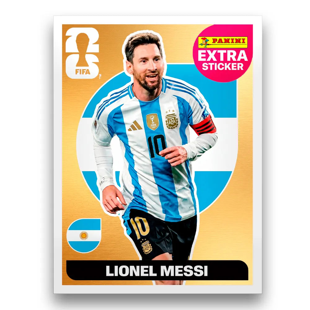 Figurinha Lionel Messi Extra Sticker Legend FIFA World Cup 2026™