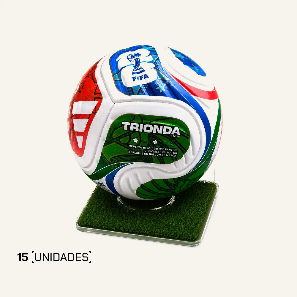 Set de 15 Mini Bolas Históricas FIFA World Cup 26™ + 15 Suportes de Parede Autocolantes