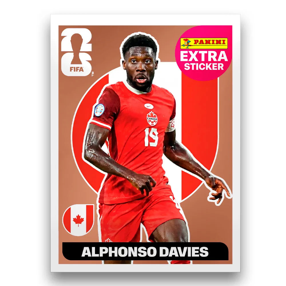 Figurinha Alphonso Davies Extra Sticker Legend FIFA World Cup 2026™