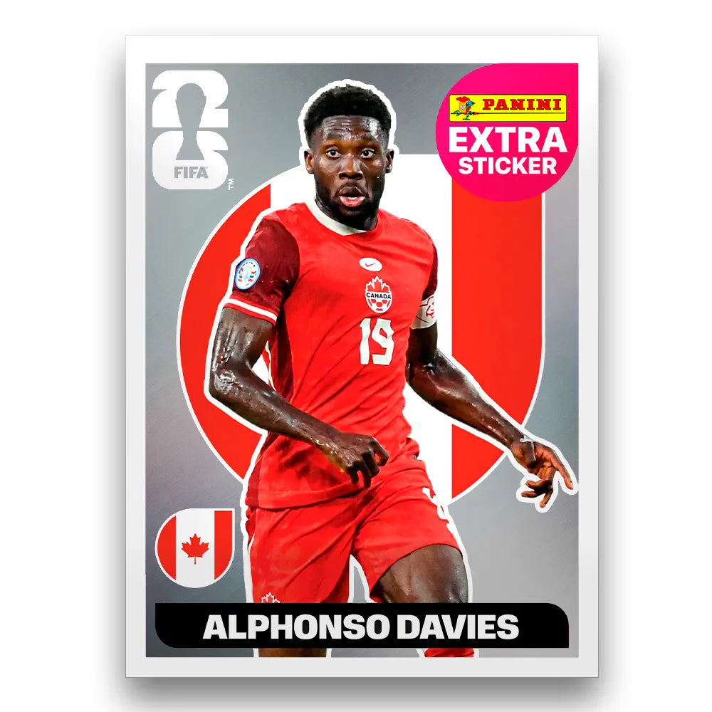 Figurinha Alphonso Davies Extra Sticker Legend FIFA World Cup 2026™