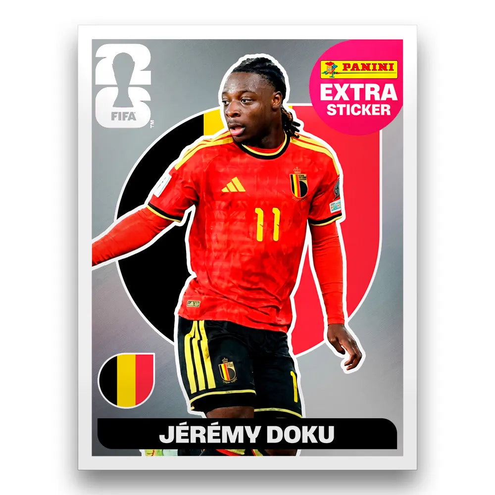 Figurinha Jérémy Doku Extra Sticker Legend FIFA World Cup 2026™