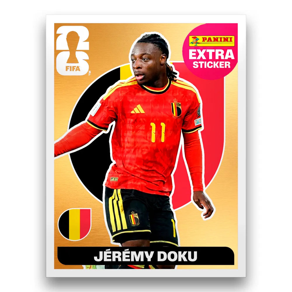 Figurinha Jérémy Doku Extra Sticker Legend FIFA World Cup 2026™