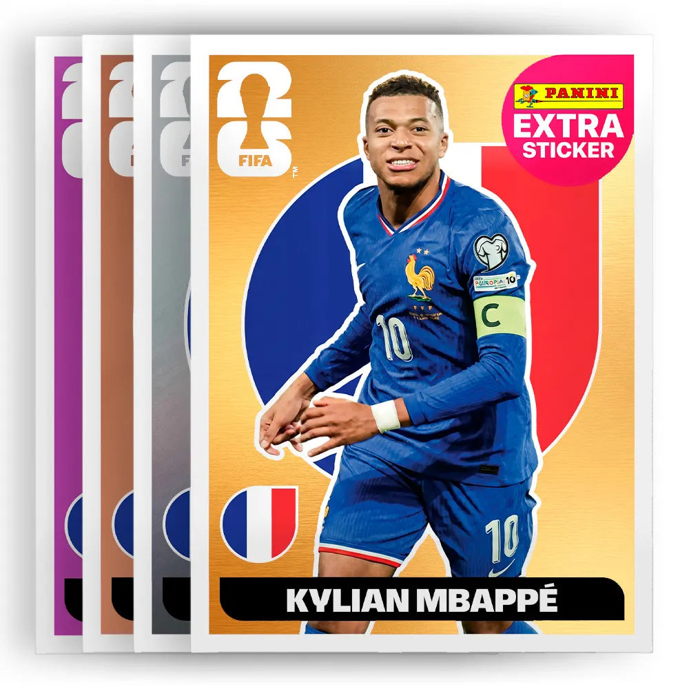 Figurinha Kylian Mbappé Extra Sticker Legend FIFA World Cup 2026™