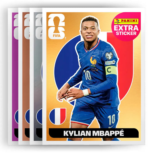 Figurinha Kylian Mbappé Extra Sticker Legend FIFA World Cup 2026™