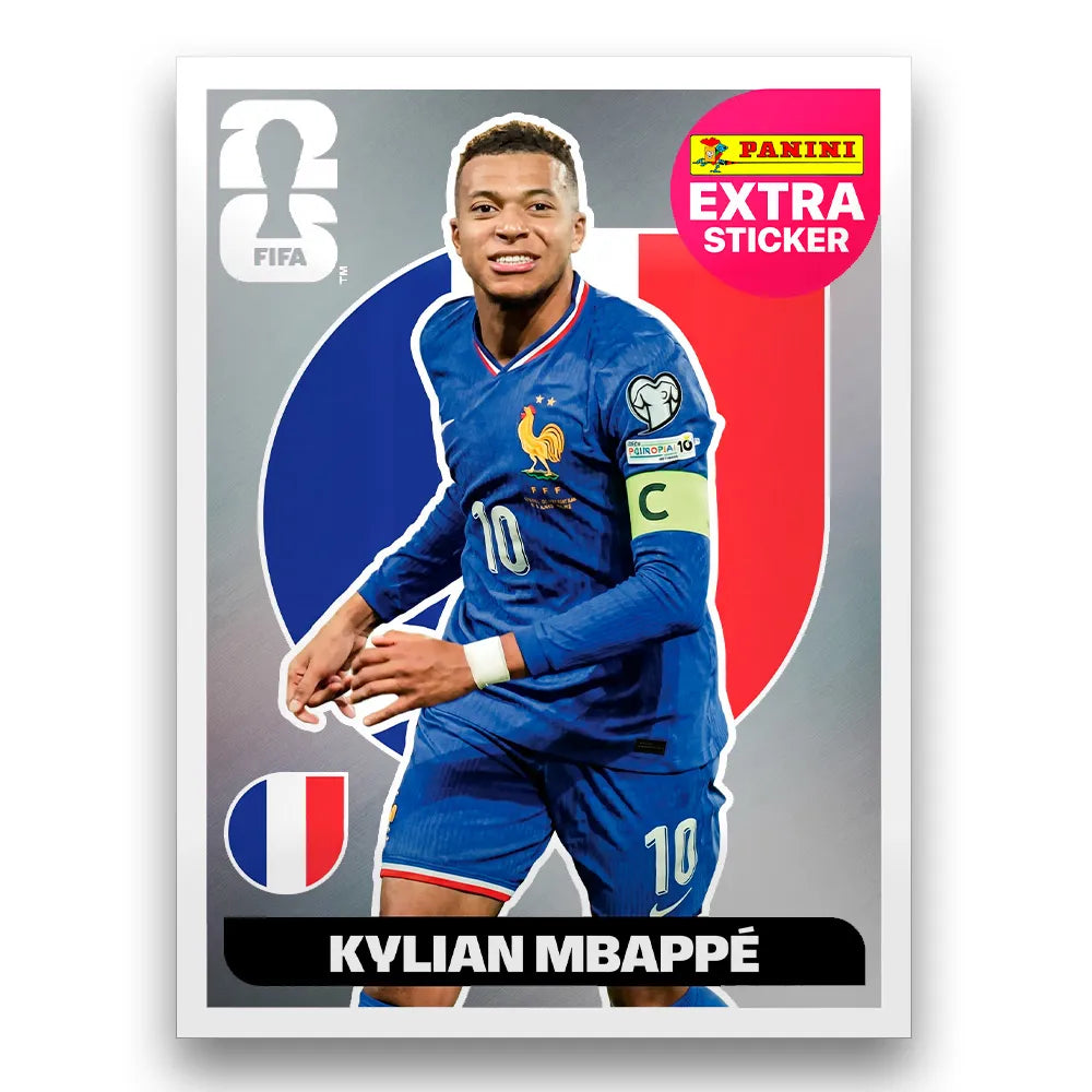 Figurinha Kylian Mbappé Extra Sticker Legend FIFA World Cup 2026™