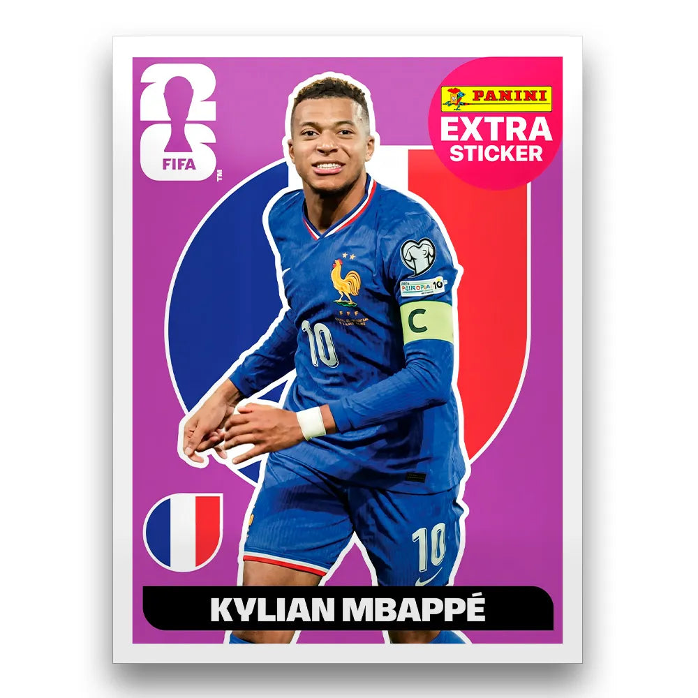 Figurinha Kylian Mbappé Extra Sticker Legend FIFA World Cup 2026™