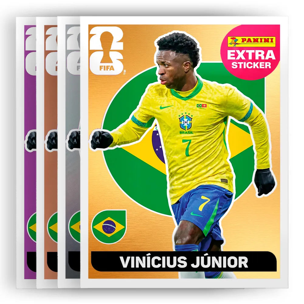 Figurinha Vinícius Júnior Extra Sticker Legend FIFA World Cup 2026™