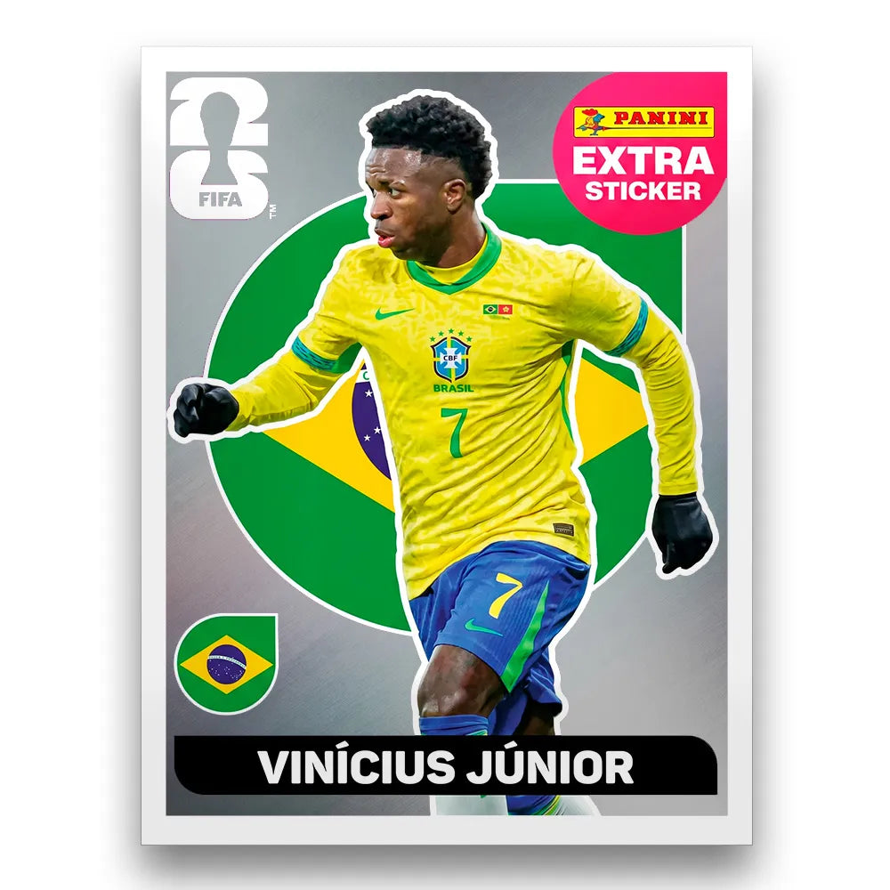 Figurinha Vinícius Júnior Extra Sticker Legend FIFA World Cup 2026™