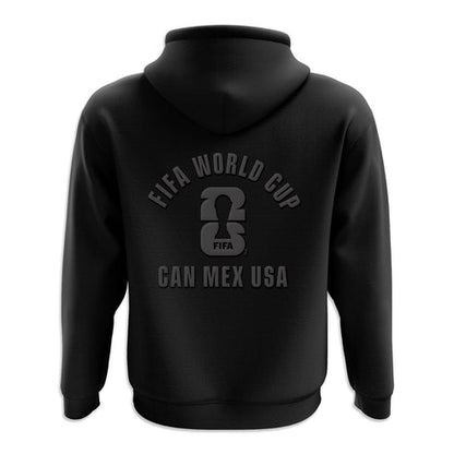 Moletom com Capuz Preto Estampa em Relevo Copa do Mundo da FIFA 2026™ - Unissex